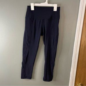 Yogalicious Dark Blue Capri Leggings Small